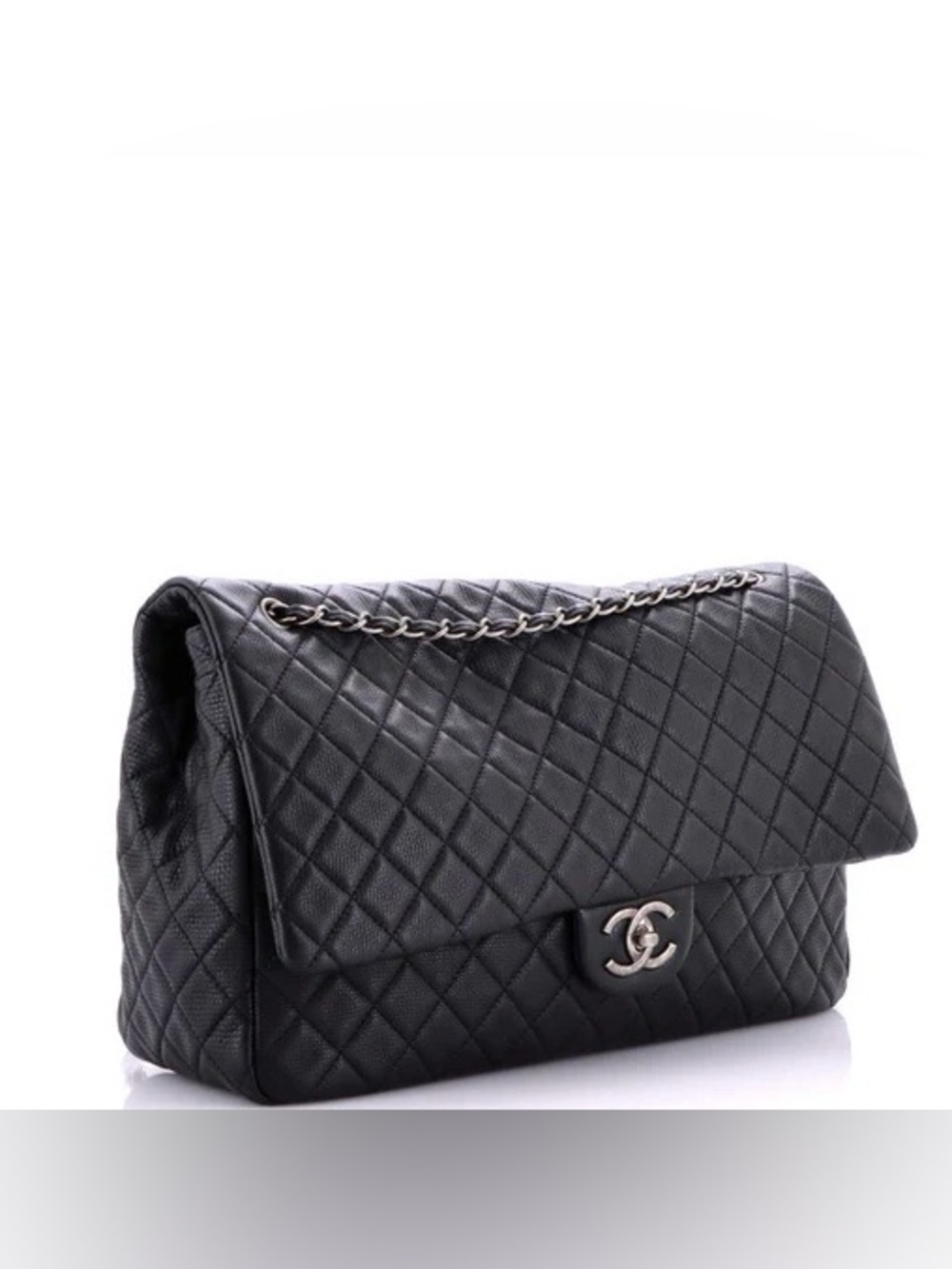CHANEL Calfskin Quilted XXL Travel Flap Bag in Black - Picture 9 of 15